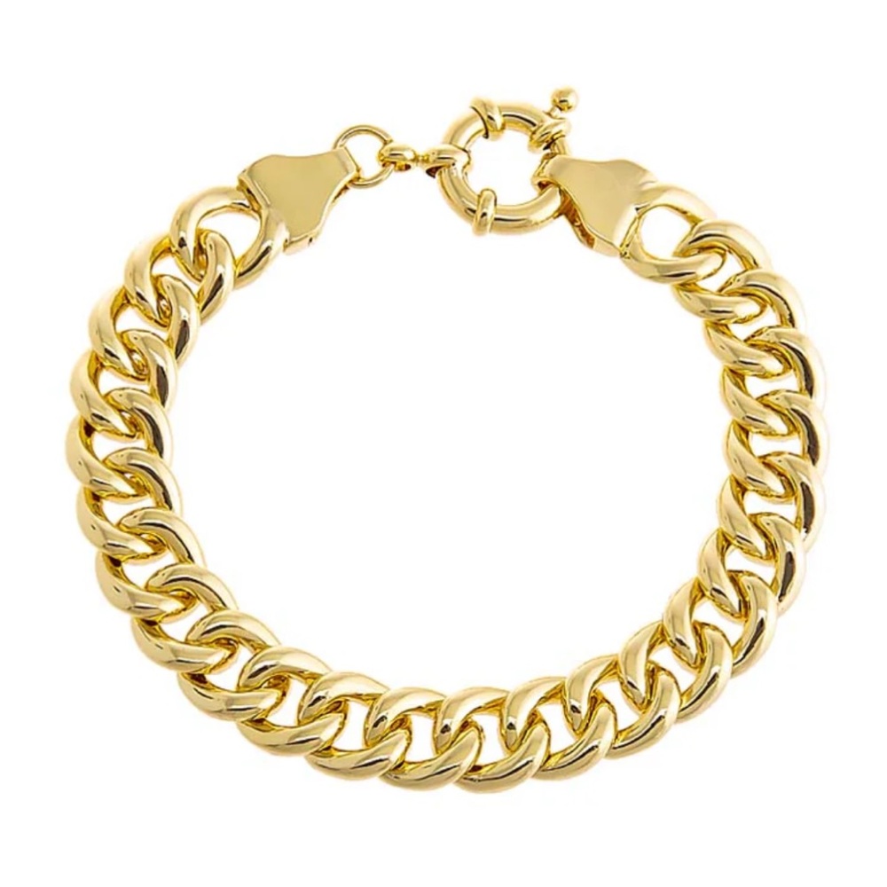 Adina Eden 14k Gold Cuban Link Bracelet